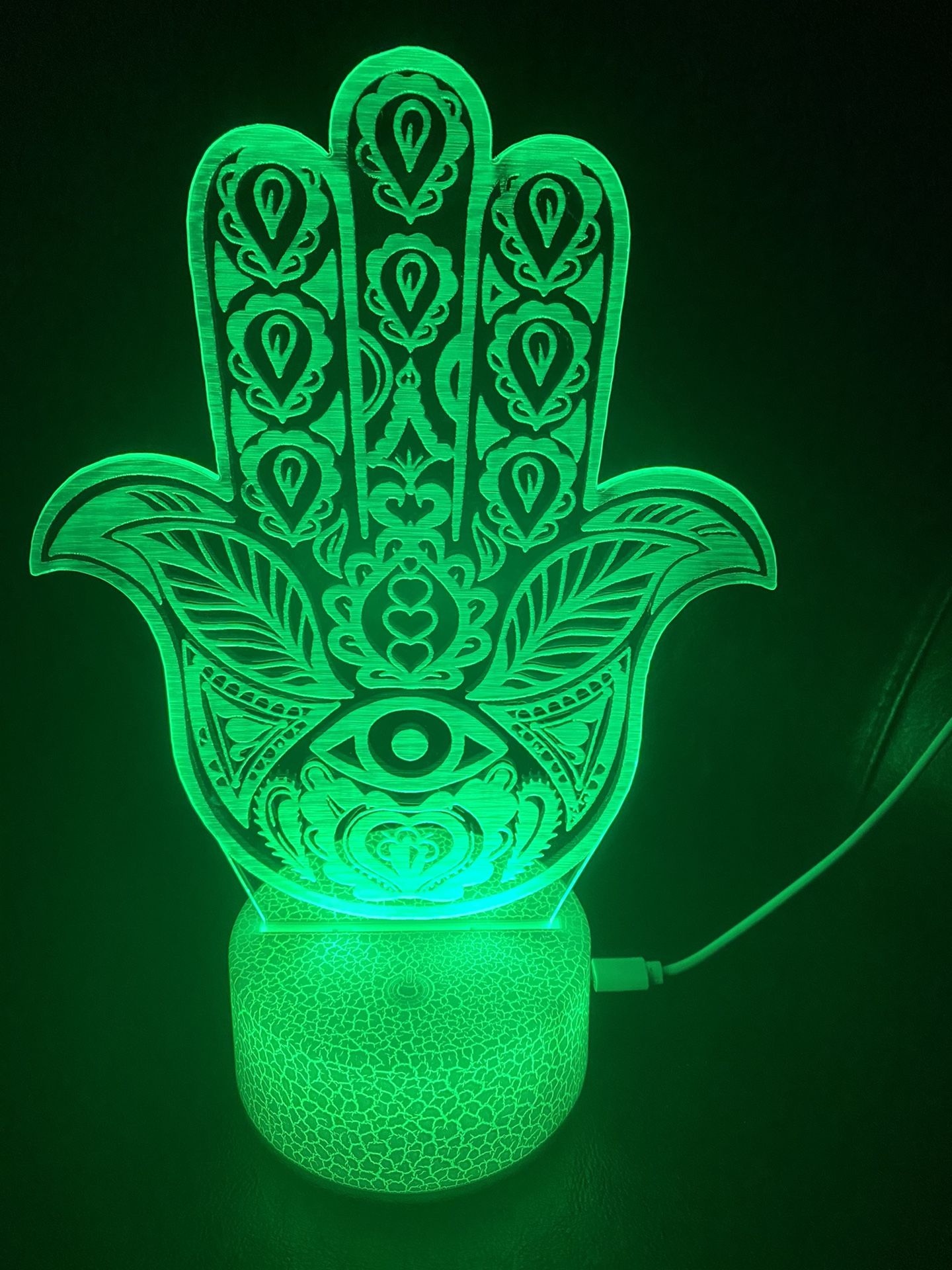 Beautiful Hamsa Hand Evil Eye 🧿 Custom 3d Lamps