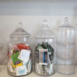 Large Apothecary jars set (5)
