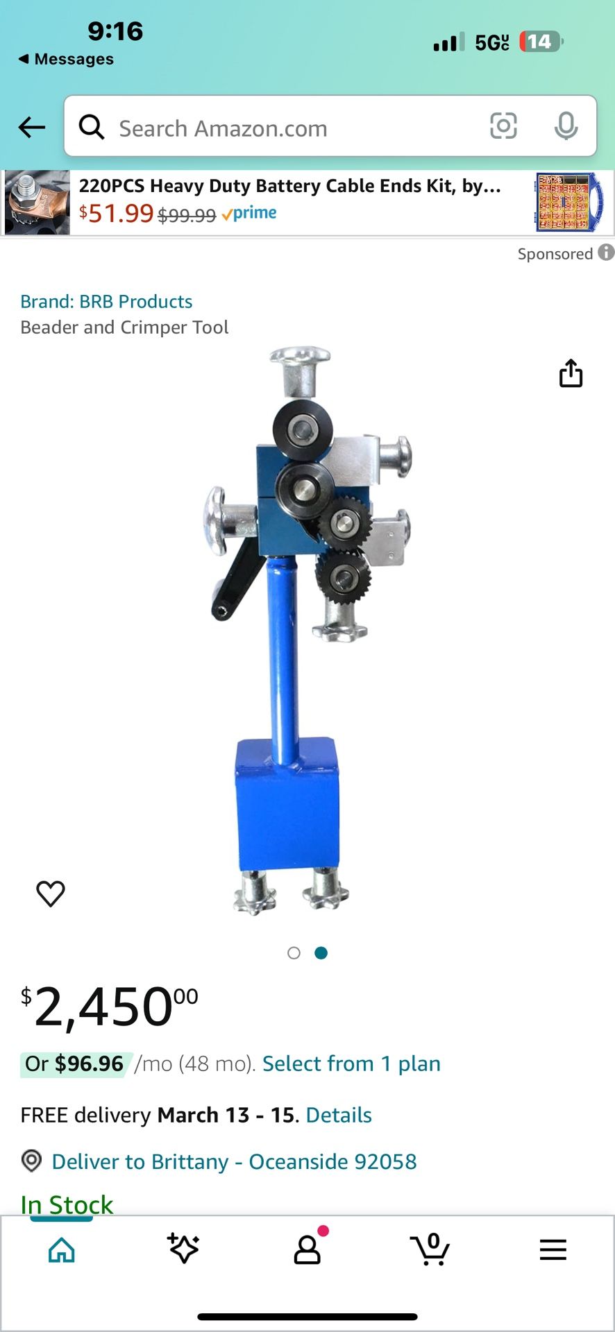 Beader And Crimper Tool (Gardner bully)