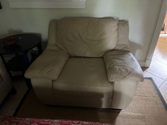Free leather loveseat and matching chair