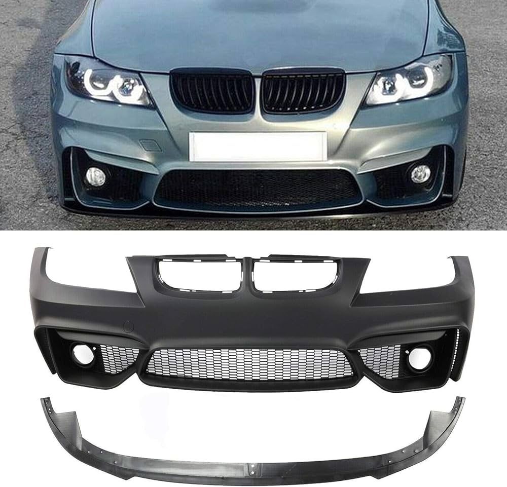 PENSUN F80 M3 M4 Style Front Bumper Fit for 2006-2008 BMW E90/E91 3-Series Sedan (not Fit M4 M3)