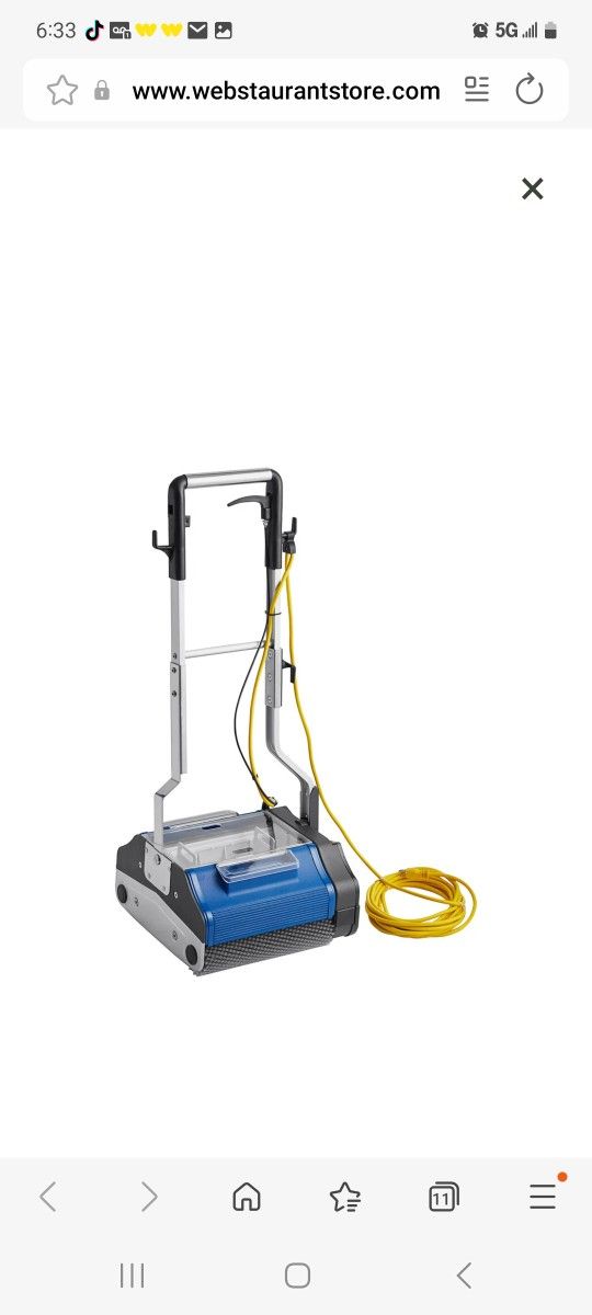 NaceCare Solutions Duplex DP (contact info removed) 14" Corded Walk Behind Floor Scrubber - 1.6 Gallon
