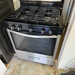 Whirlpool Stainless Steel Gas Stove And Oven 