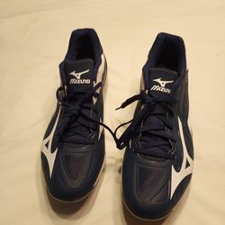 Baseball Shoes Metal Cleats Mizuno Size 12