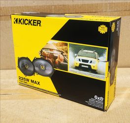 Kicker CSC68 Car Speakers 6x8" 2-Way Coaxial Speaker System 225 Watts 46CSC684 🚨 Payment Options Available 🚨 No Credit Needed 🚨