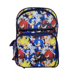 Brand  NEW! Sonic The Hedgehog Kids Backpack For School/Traveling/Everyday Use/Birthday Gifts