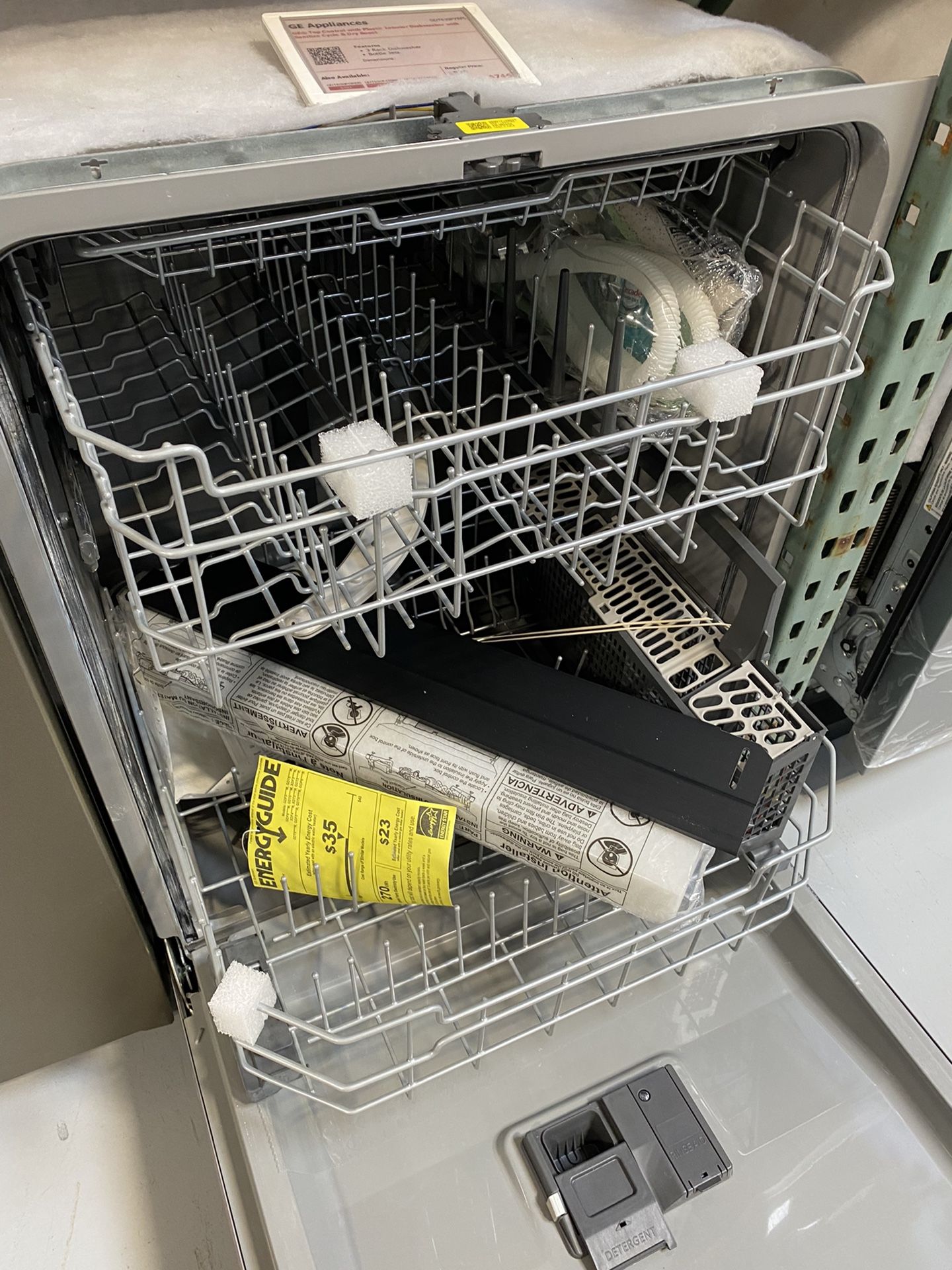 GE Stainless Steel Top Control With Plastic Interior Dishwasher - Main Image