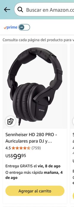 Auriculares para DJ y monitoreo, diseño plegable y almohadillas giratorias para los oídos, cable en espiral 3M y adaptador de