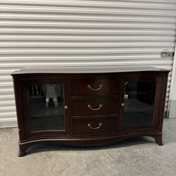 Brown cherry TV stand or sideboard