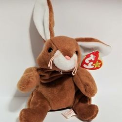 Easter Bunny?! EARS the Rabbit, TY Beanie Baby 1995, swing tag ERROR PVC pellets