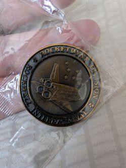 Rocketdyne Division Rockwell International Shuttle Coin