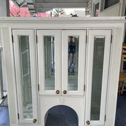 White Cabinet W/ Mirror