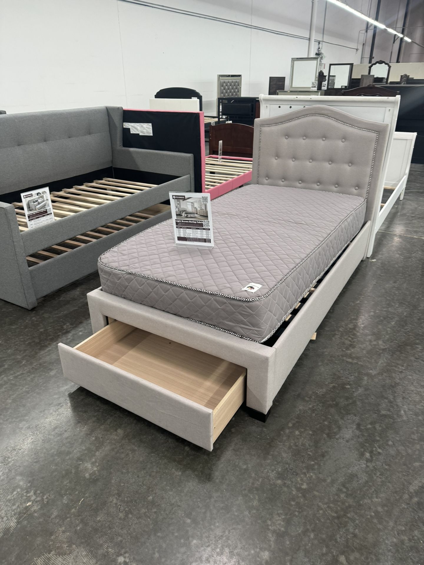 New Twin Bed Frame With Mattress 