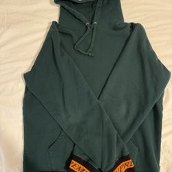 Supreme Striped Rib Hooded Sweatshirt Green