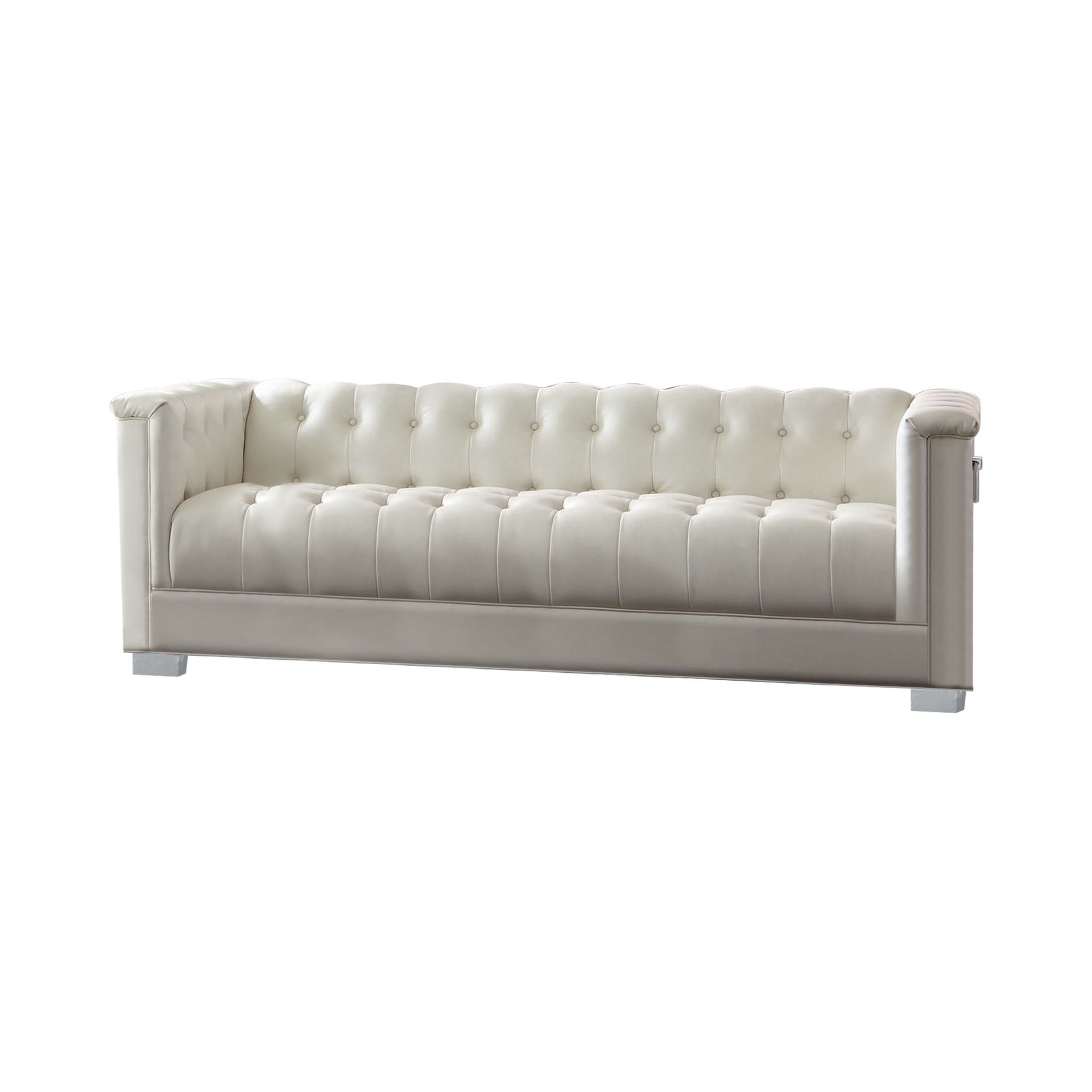 White Leatherette Sofa! Matching Loveseat and Chair available! Brand New!