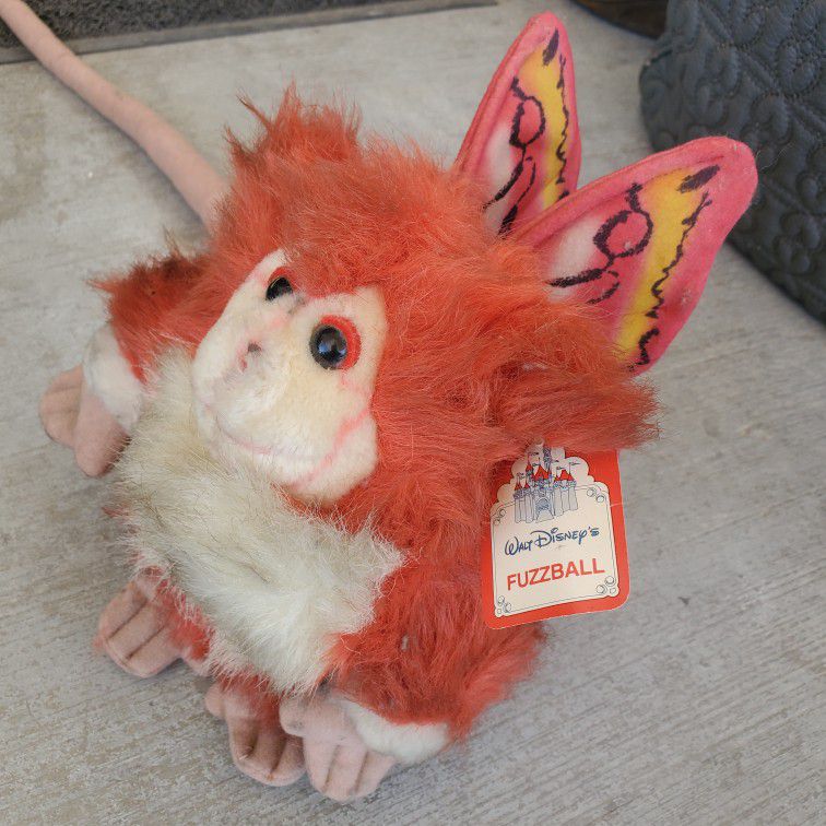 Vintage Plush Disney Fuzzvall Toys Brand New W Tag need Cleaning So Cute 
