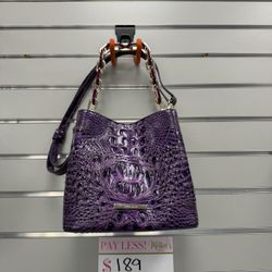 purple brahmin bag 