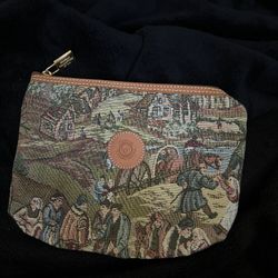 Vintage Gobelin Tapestry Makeup Bag 