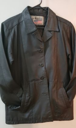 Black leather jacket for women