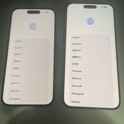 2 Unlocked iPhones 15 with iCloud Lock