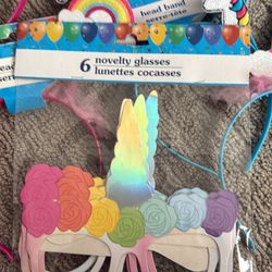 Unicorn Rainbow Headbands Assorted 9ct Brand New