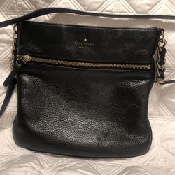 KATE SPADE BLACK LEATHER SATCHEL BAG