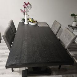 Black 5 Pc Rectangle Dining Room