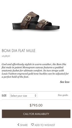 Louis Vuitton Brown Monogram Canvas Bom Dia Flat Slides Size 41