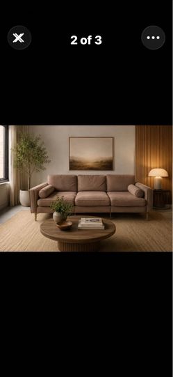 Reconfigurable Mid-Century Modern Velvet Sofa with Bolster Pillows