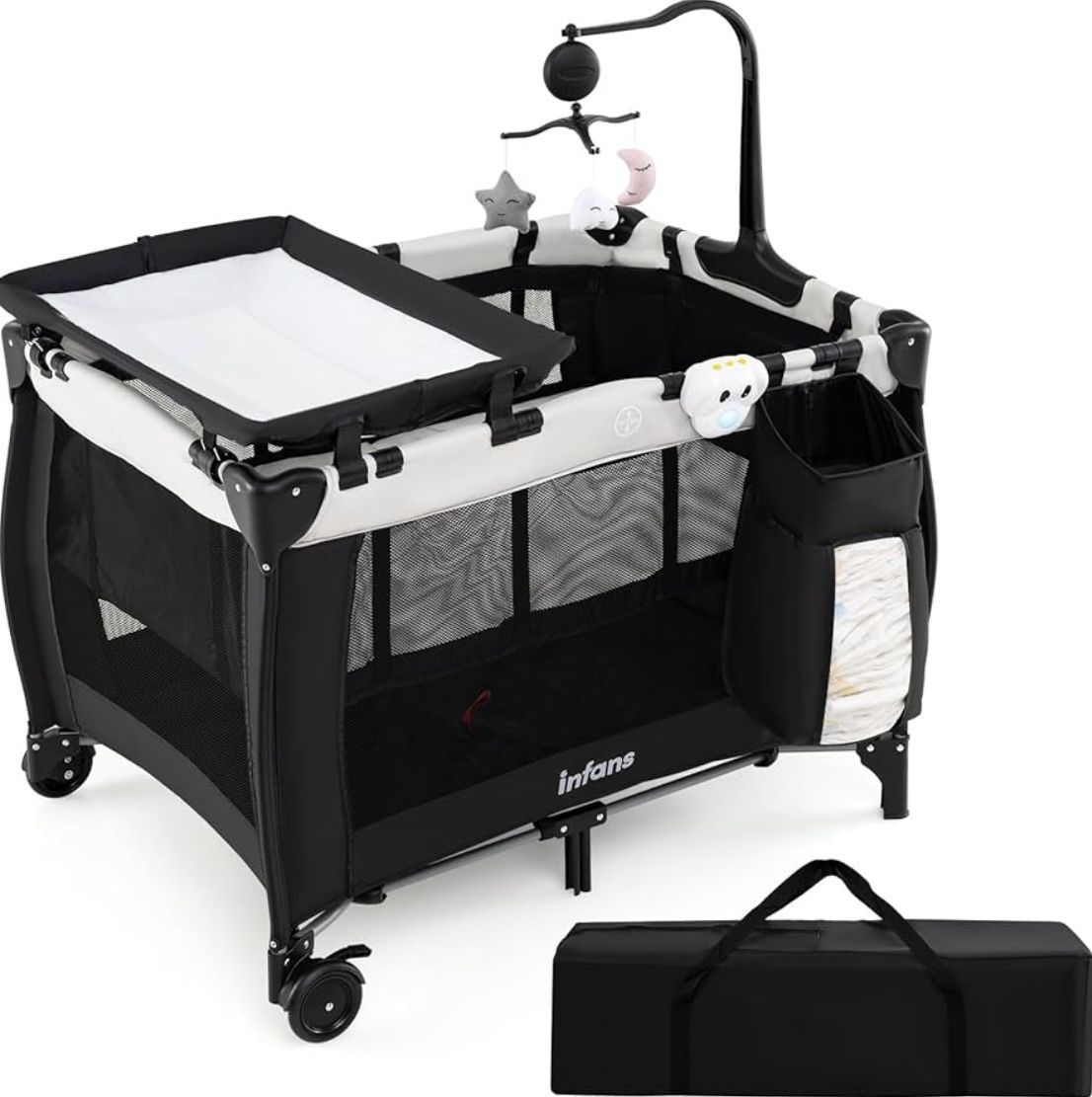 INFANS 3 in 1 Pack and Play, Portable Travel Baby Crib For Sale $49.00 50%+ OFF Retail $99.99 NEW IN BOX