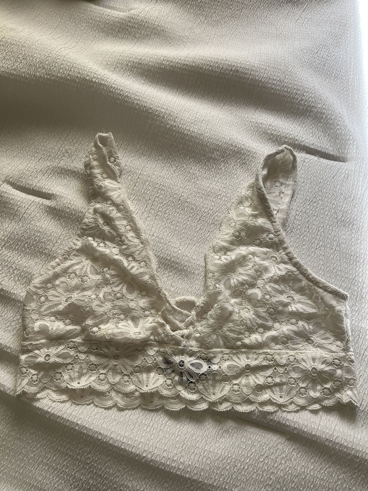 white bralette