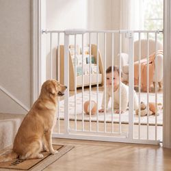 NEWBULIG Baby Gate for Stairs and Doorways - Pressure Mounted, 30" Tall