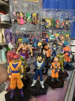 Anime Figures, wallets and lanyards