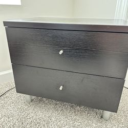 Black Wood Night Stand 