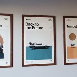 Movie Themed Custom Framed Prints Untouchables, Back To The Future And Tombstone