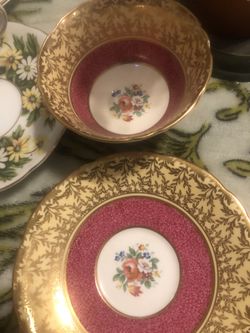 Tea cup and saucer, 3 sets for $25