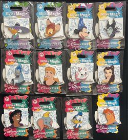 Brush of magic pin set
