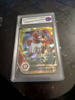 Prizm Draft Picks Derrick Henry Gold Cracked Ice Refractor Gem Mint 10