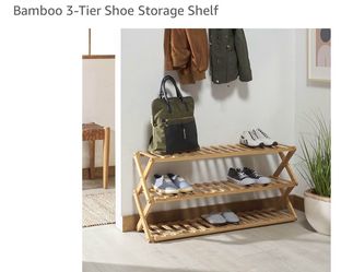 Bamboo 3 tier Shoe Storage Shelf