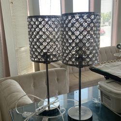 Set Of Crystal Lamps