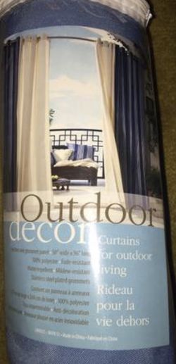 Outdoor Decor Curtains Blue