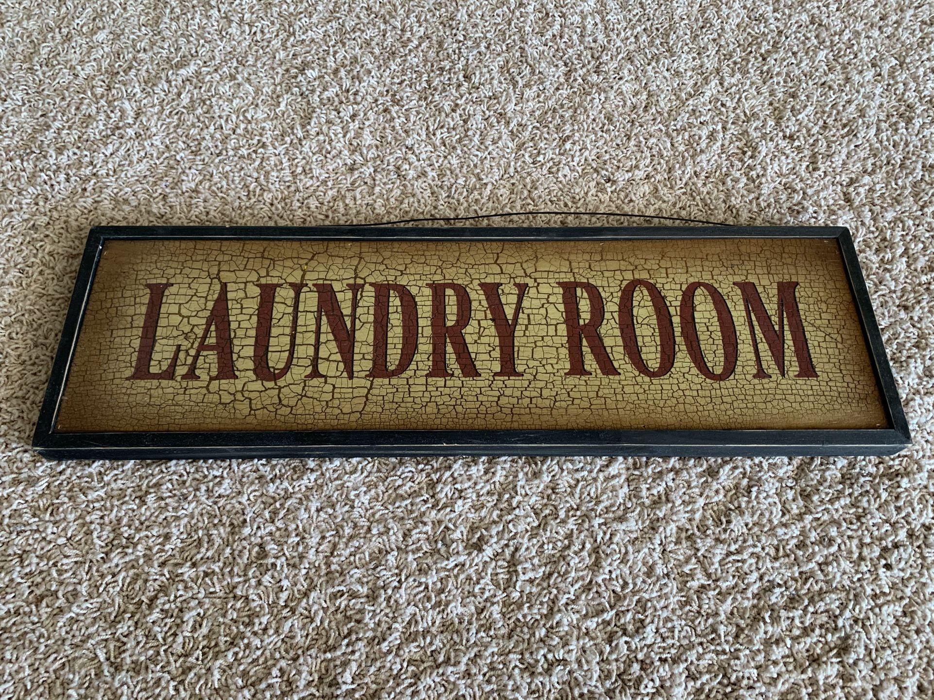 Wood Laundry Room Sign