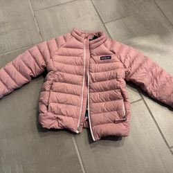 Patagonia Down Sweater Jacket Girls/toddler Size 5T Pink