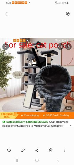 Round Cat Bed Dark Gray New!