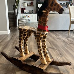 Handcrafted Rocking Horse/Giraffe - Wooden