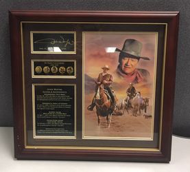John Wayne Bradford Exchange Print Plaque limited edition