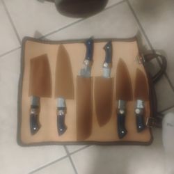 6pc Damascus Kitchen Knife Set American Made