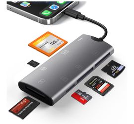 Brand new USB-C Multi SD Card Reader,CF SD TF XD MS M2 Card Adapter for Phone Laptop Memory Stick Pro Duo/Micro SD Card Reader Adapter for Phone/Pad U