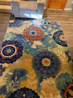 Colorful Floral Medallion Area Rug