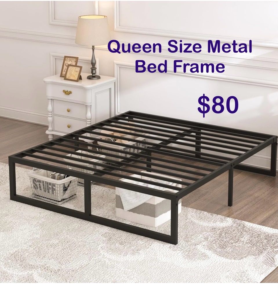 New 14 Inch Queen Bed Frame,3500 lbs Heavy Duty Metal Platform, Steel